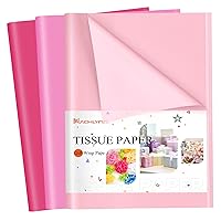 NACHLYNN 60 Sheets Pink Tissue Paper Bulks 14 x 20 inch Valentine Day Gift Wrapping Paper Art Paper Crafts for Crafts Gift Wedding Holiday Party Baby Shower Decorations