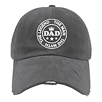 Dad The Man The Myth The Legend Baseball Cap River Hat Dark Grey Hats for Men Baseball Cap Gifts for Mom Baseball Caps
