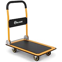 Simpli-Magic Push Cart Dolly, Moving Platform Hand Truck, Foldable for Easy Storage and 360 Degree Swivel Wheels with 440lb Weight Capacity