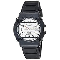 Casio Men's HDA600B-7BV Black Resin Quartz Watch with White Dial