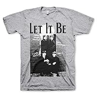 Officially Licensed Beatles - Let It Be Mens T-Shirt (Dark-Heather)