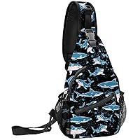 Shark Sling Bag for Women Men Crossbody Strap Backpack Lightweight Waterproof Travel Hiking Daypack Shoulder Bag