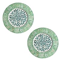 2 Pack Mother Of Pearl Decorative Plates for Display,13