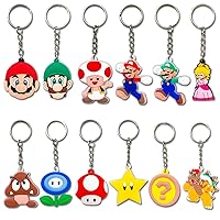 Cartoon Keychain, Cute Silicone Key Chain for Gift (12pcs game)