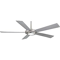 MINKA-AIRE F745-BN Sabot 52 Inch Ceiling Fan with Integrated LED Light and DC Motor in Brushed Nickel Finish
