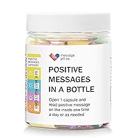 MESSAGE PILL CO. Gifts - 50 Positive Affirmations Get Well Soon Gifts for Women and Men Stress Relief. Self Care Kit with Daily Messages for Meditation, Mindfulness & Relaxation