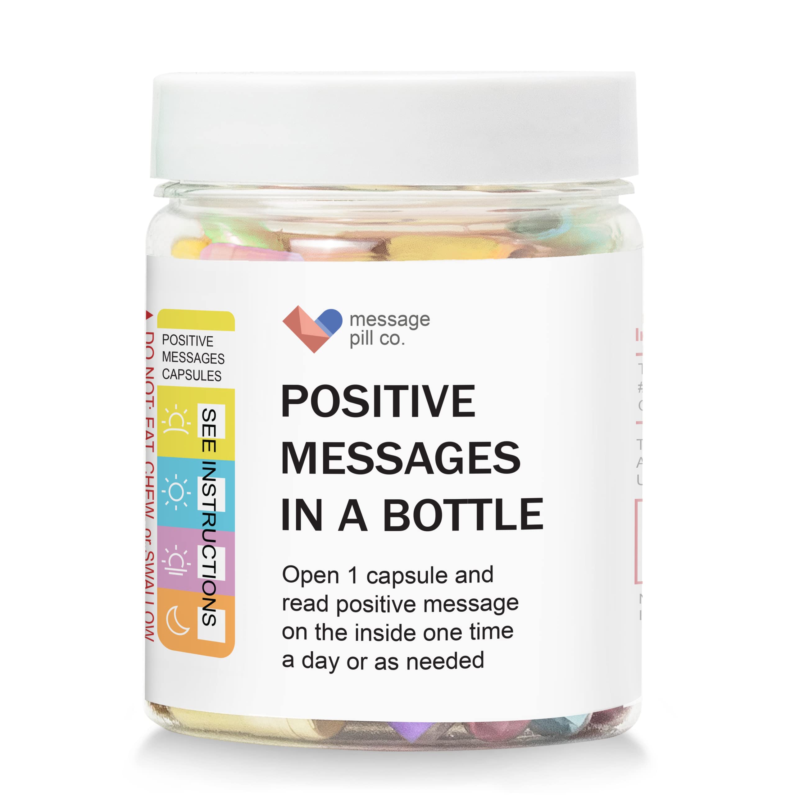 MESSAGE PILL CO. Self Care Gifts - 50 Positive Affirmations Get Well Soon Gifts for Women and Men Stress Relief. Self Care Kit with Daily Messages for Meditation, Mindfulness & Relaxation