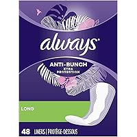 Always Anti-Bunch Xtra Protection Daily Long Liners - Unscented, 48 ct