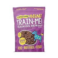 Crazy Dog Mini Train-Me! Training Treats 4 oz. Pouch, Beef Flavor, with 200 Treats per Bag, Recommended by Dog Trainers