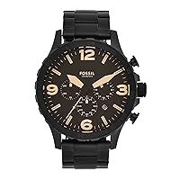 Fossil Nate Men's Watch with Oversized Chronograph Watch Dial and Stainless Steel or Leather Band