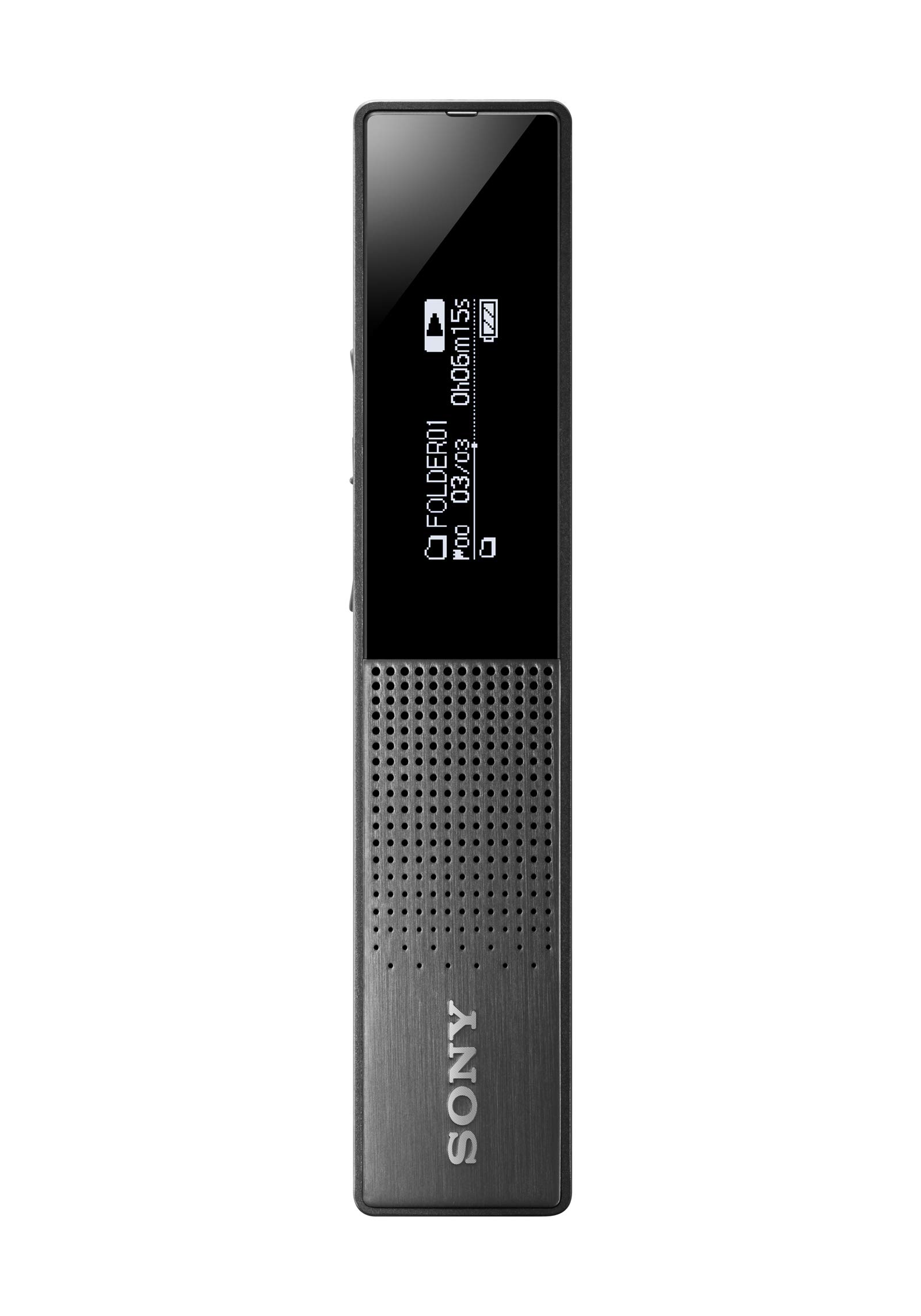 Sony ICD-TX650 Slim Digital PCM/MP3 Stereo Voice Recorder with OLED Bright Display, Black