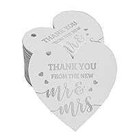 Silver Foil Paper Hang Tag Thank You from The New Wedding Favor Tag 100 Pieces