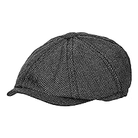 Herren Newsboy Flat Cap Classic Herringbone Irish Hat Gatsby Ivy Golf Cabbie Hat