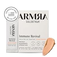 ARMRA Colostrum™ Premium Powder, Grass Fed, Gut Health Bloating Immunity Skin & Hair, Contains 400+ Bioactive Nutrients, Potent Bioavailable, Keto, Gluten & Fat Free (Blood Orange | 30 Servings)