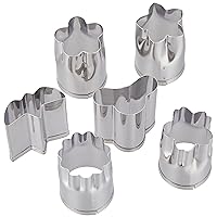 Nichinichi Tools 527 Tiger Crown Vegetable Cutter, 6 Pieces, Case Included, Small, Stainless Steel, Dishwasher Safe, Pine, Bamboo, Plum Blossom, Chrysanthemum, Cherry Blossom, Silver