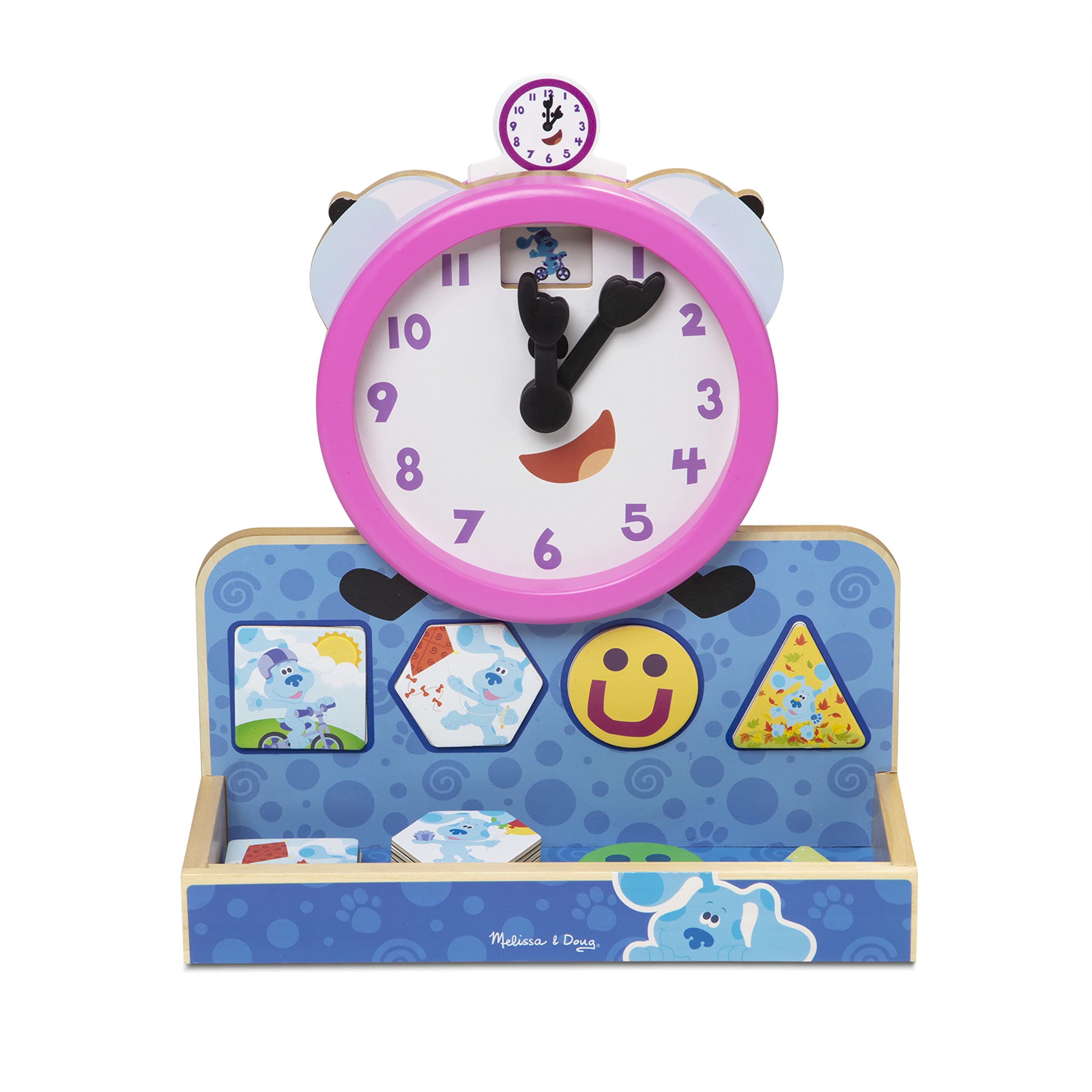Melissa & Doug Blue's Clues & You! Wooden Tickety Tock Magnetic Clock (31 Pieces)