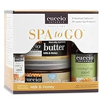 Cuccio 4 Piece Spa To Go Kit, Milk and Honey