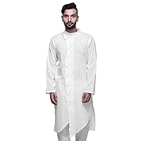 Two Long Button Down Kurta for Boys Solid Festive Clothing Ethnic Mens Wear