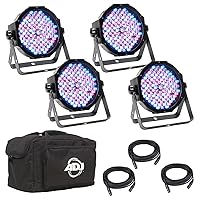 ADJ Products, Mega Flat Pak Plus, Convenient Lighting Package for Mobile Entertainers (MEG 555)