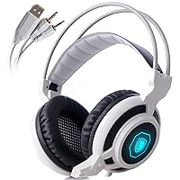 Arcmage 3.5mm PC Gaming Over Ear Headset (White / Black)