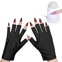 GAOY Mini UV Light for Gel Nails White with Anti UV Gloves