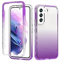 Case for Samsung Galaxy S22/S22+/S22 Ultra, Clear Slim Protective Phone Cover with Camera Protection, Anti-Scratch Shock Absorption Soft TPU Bumper,Purple,S22 Ultra 6.8
