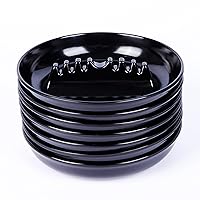 7Pcs Ashtray Sets, Ash Tray for Cigarettes and Cigar, Round Black Large Size Plastic Ashtrays, for Indoor Outdoor Home Office Patio Restaurant Bar Hotel Use (Set of 7)
