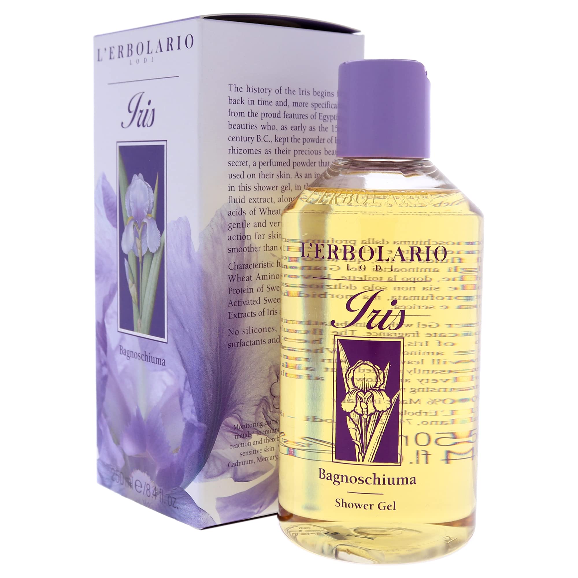 LErbolario Iris Shower Gel For Unisex 8.4 oz Shower Gels