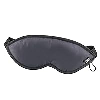 Comfort Eye Mask + Sleep Aid to Block Light for Travel, Airplane, Hotel, Airport, Insomnia + Headache Relief with Adjustable Straps, Gray