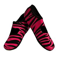 Women's Slipper, Pink Zebra, Small