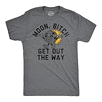 Mens Funny T Shirts Moon Bitch Get Out The Way Sarcastic Solar Eclipse Tee for Men