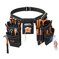 Tool Belts with Magnetic and Quick Release Buckle,Heavy Duty Detachable & Adjustable Utility Belt,Work Apron for Men and Women,for Electrician,Carpenter,Construction Tool Bag,Gifts