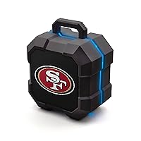 SOAR NFL Shockbox LED Wireless Bluetooth Speaker - Water Resistant IPX4, 5.0 Bluetooth with Over 5 Hours of Play Time - Small Portable Speaker - Officially Licensed NFL, Perfect Home & Outdoor Speaker