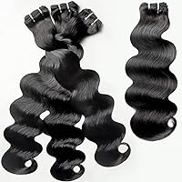 (16 18 20 20 Inches) Raw Body Wave Human Hair 4 Bundles,Triple Lifespan Than Regular Virgin Hair No.1 Sales Of Raw Hair Bundles Keep Silky And Smooth After Multiple Washes 100% indian Raw Hair