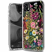 for Motorola Moto G Stylus 5G 2023 Clear Case with Wildflowers Pattern for Women Men Dual Layer Hybrid Soft TPU Hard PC Shockproof Protection Case Cover for Motorola G Stylus 5G 2023