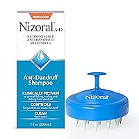 Anti-Dandruff Shampoo 7oz and Scalp Massager Brush Bundle
