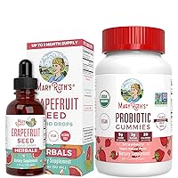 Grapefruit Seed Oil Drops & USDA Adult Organic Probiotic Gummies Bundle by MaryRuth's | Herbal Supplement Liquid Drops | Digestive Support | Immune Support | Gut Health Supplement | Vegan | Non-GMO