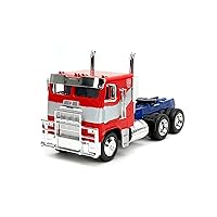 Transformers Rise of The Beast 1:24 Optimus Prime w/Robot On Chassis Die-Cast Car, Toys for Kids and Adults