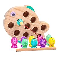 Fishing Toys, Fishing Games, Magnetic Fishing Games, Wooden, Magnets, Fishing Games, Montessori Toys, Educational Toys, Magnets, Inlay, Natural Wood, Non-toxic, Parent-child Play, Kindergarten, Nursery, Baby Shower, Birthday, Christmas, New Year, Baby Gift, Toddler, Kids, 1, 2, 3, 4, 5, 6 Years Old