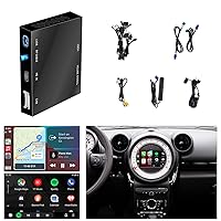 Wireless CarPlay Android Auto Mirroring Retrofit Kit, Built-in YouTube APP, Support HDMI in, USB Playback, Compatible with Mini Cooper R55 R56 R57 R58 R59 R60 F55 F56 with CIC System 2010-2017