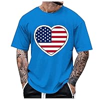 Tshirts Shirts for Men Graphic Funny Short Sleeve Summer Casual Ventilate Beach Holiday Independence Day Tops