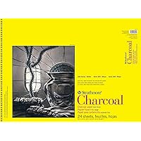 Strathmore 300 Series Charcoal Paper Pad, Top Wire Bound, 18x24 inches, 24 Sheets (64lb/95g) - Artist Paper for Adults and Students - Charcoal and Pastel