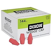 Dixon Pencil Top Cap Erasers, Pink, 144-Count (34500)