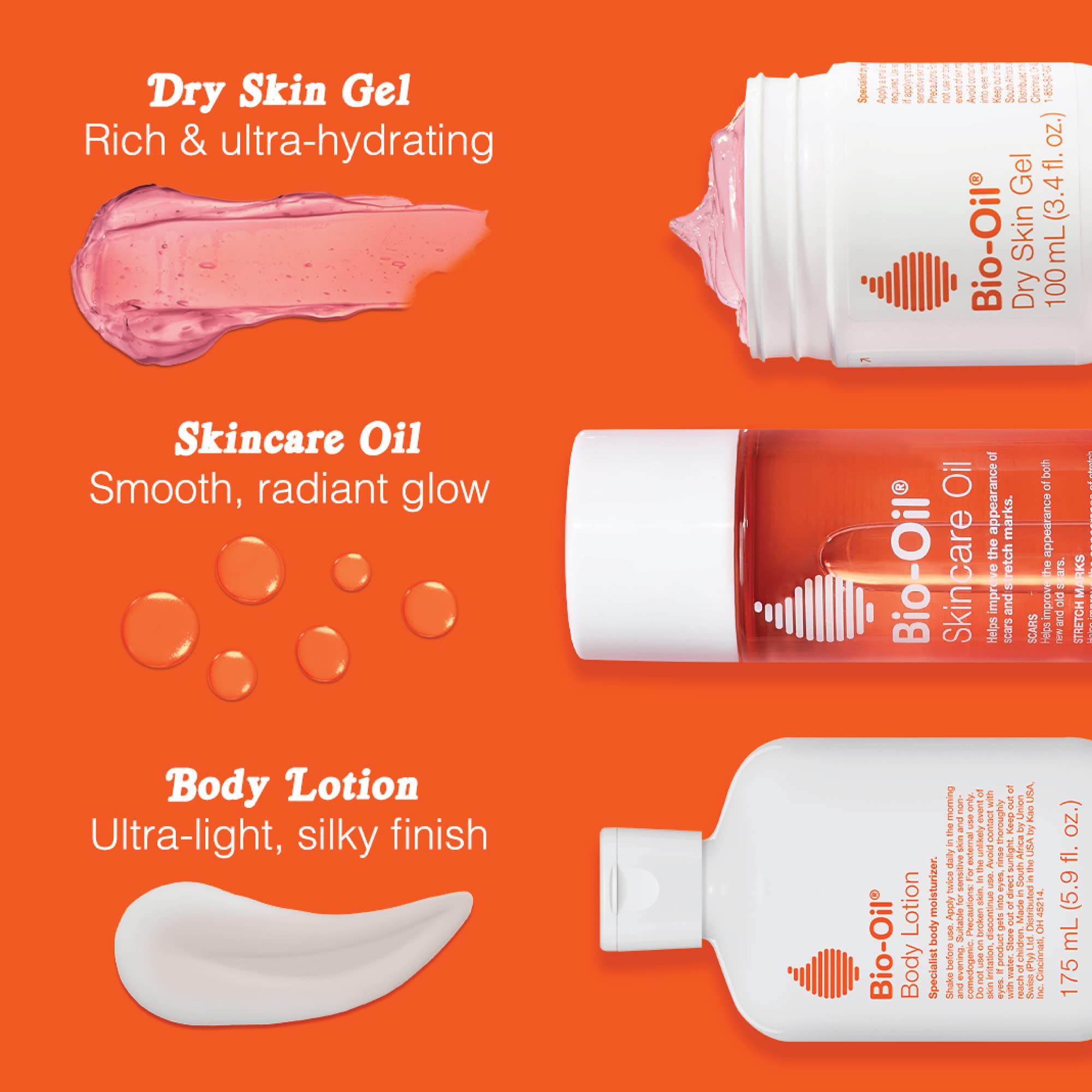 Bio-Oil Skincare Body Oil Serum for Scars and Stretch Marks, Body and Face Moisturizer, Dermatologist Recommended, Non-Comedogenic, Travel Size, For All Skin Types, Vitamin A, E, 0.85 oz, Pack of 3