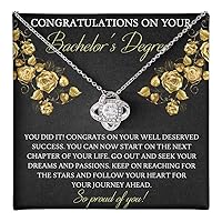 Associate's Degree Graduation Love Knot Necklace Grad Gift Jewelry For Her, Necklace Gift On Phd, Graduation Gift Graduating Class Of 2024 Graduation Gift, Associate's Degree Gift Necklace