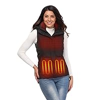 ORORO Women's Heated Vest with 90% Down Insulation and Detachable Hood (Battery Included)