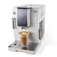 De'Longhi Dinamica Automatic Coffee & Espresso Machine, Iced-Coffee, Burr Grinder (White) (Renewed)