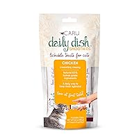 CARU - Daily Dish Smoothies - Lickable Chicken Cat Treat - 4 Pack, 5oz Tubes