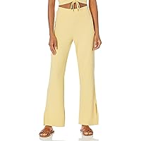 The Drop Women's Hunter Pull-On Ribbed Side Slit Flare Pant