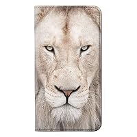RW2399 White Lion Face PU Leather Flip Case Cover for iPhone 12 Mini